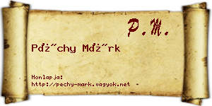 Péchy Márk névjegykártya