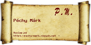 Péchy Márk névjegykártya